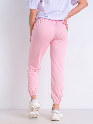 розовые женские спортивные брюки (X&D, двунитка, 3 ед. размеры: M. M. 3XL) - фото 3