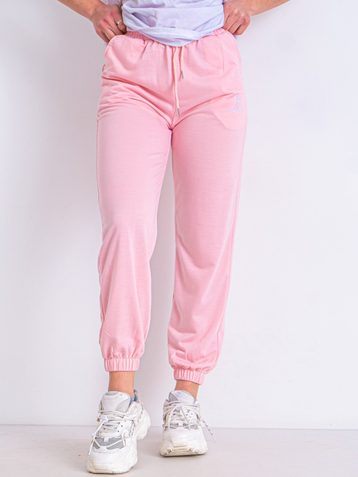 розовые женские спортивные брюки (X&D, двунитка, 3 ед. размеры: M. M. 3XL) - фото 6