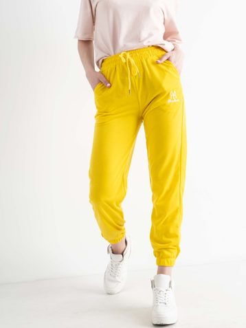 жёлтые женские спортивные брюки (X&D, двунитка, 4 ед. размеры: S. M. L. 3XL) - фото 2