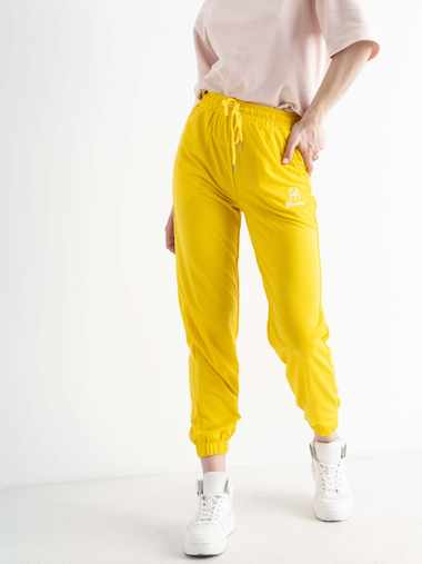 Жёлтые женские спортивные брюки (X&D, двунитка, 5 ед. размеры: S. M. L. XL. 2XL)