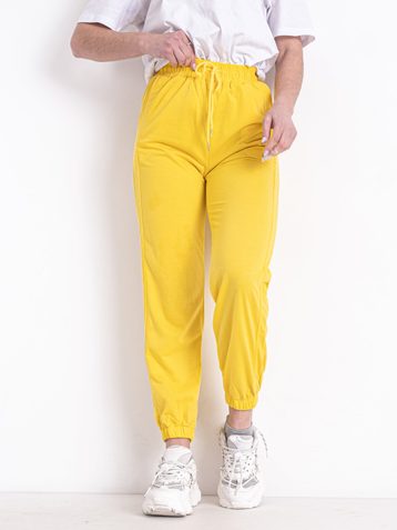 жёлтые женские спортивные брюки (X&D, двунитка, 4 ед. размеры: S. L. XL. 2XL) - фото 2