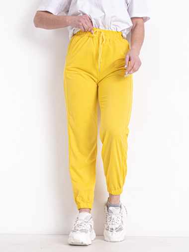 Жёлтые женские спортивные брюки (X&D, двунитка, 4 ед. размеры: S. L. XL. 2XL)