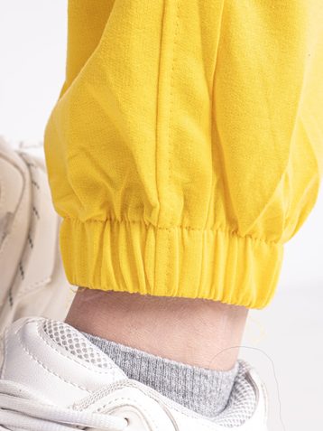 жёлтые женские спортивные брюки (X&D, двунитка, 5 ед. размеры: S. S. L. L. XL) - фото 6