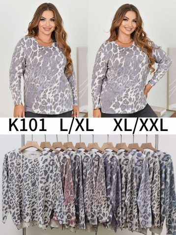 микс цветов женский свитер (5 ед, размеры полубатал: L/XL-XL/2XL) - фото 2