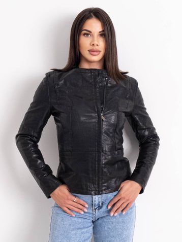 черная женская куртка (экокожа, 7 ед. размеры норма: S. M. L. XL. 2XL. 3XL. 4XL) выдача на следующий день - фото 8