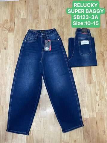 0123 # синие подростковые джинсы (Relucky, стрейч, 6 ед, размеры подростковые: 10-15) выдача на следующий день - фото 2