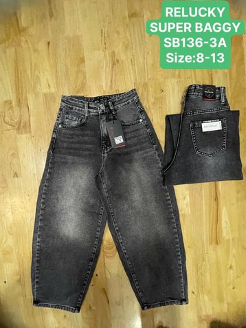 0136 # серые подростковые джинсы (Relucky, стрейч, 6 ед, размеры подростковые: 8-13) выдача на следующий день - фото 2