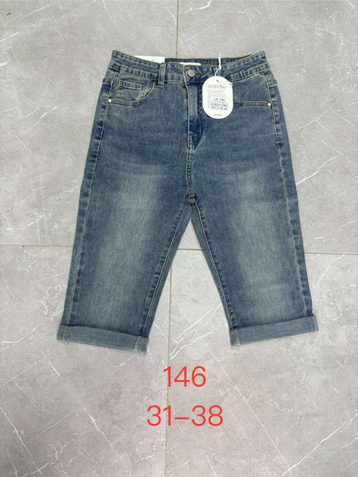 синие женские джинсовые шорты (New Jeans, стрейч, 6 ед, размеры батал: 31-38) выдача на следующий день - фото 2