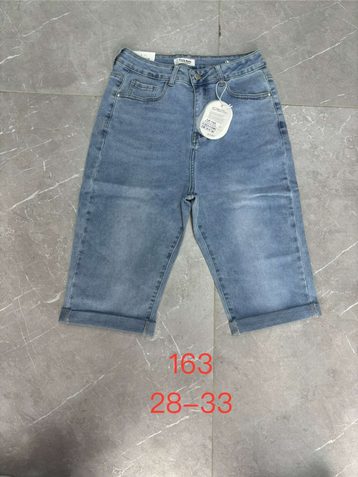 голубые женские джинсовые шорты (New Jeans, стрейч, 6 ед, размеры полубатал: 28-33) выдача на следующий день - фото 2