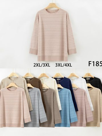 микс цветов женский свитер (10 ед, размеры батал: 2XL-4XL) выдача на следующий день - фото 2
