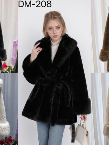 микс цветов женская шубка (5 ед, размеры батал: L. XL. 2XL) выдача на следующий день - фото 2
