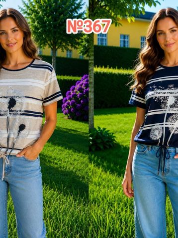 выбор цвета женская футболка (трикотаж, 4 ед, размеры батал: 2XL-5XL) выдача на следующий день - фото 2