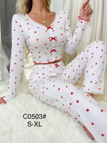 выбор цвета женская пижама (рубчик, 5 ед, размеры норма: S-XL) выдача на следующий день - фото 5