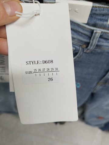 голубые женские стрейчевые джинсы New Jeans (6 ед, размеры норма: 26-31) выдача на следующий день - фото 3