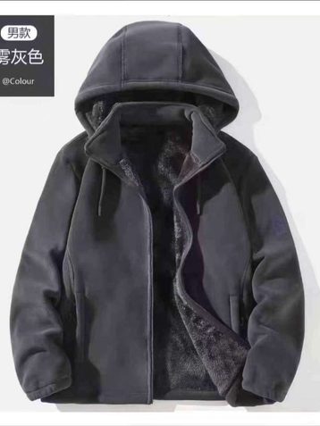 графитовый мужской худи на меху (6 ед, размеры батал: XL-5XL) выдача на следующий день - фото 9