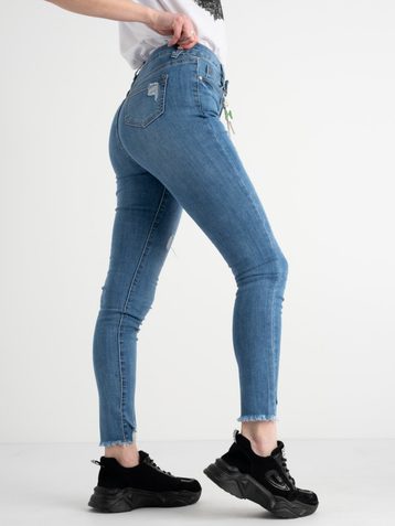голубые женские джинсы (New Jeans, стрейчевые, 6ед. размеры норма: 25, 25, 28, 28, 29, 29) - фото 2