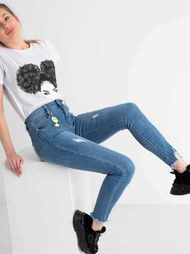голубые женские джинсы (New Jeans, стрейчевые,6 ед. размеры норма: 25.26.27.28.29.30)