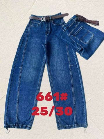 0661 # синие женские джинсы (Liana, стрейч коттон, 6 ед, размеры норма: 25-30) выдача на следующий день - фото 2