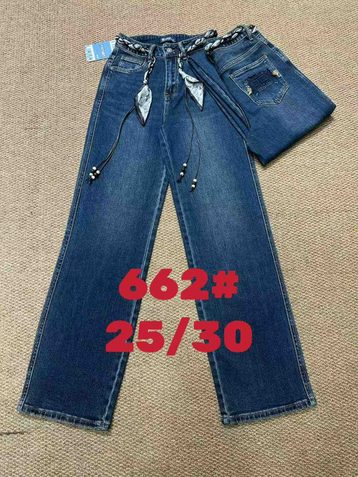 0662 # синие женские джинсы (Liana, стрейч коттон, 6 ед, размеры норма: 25-30) выдача на следующий день - фото 2