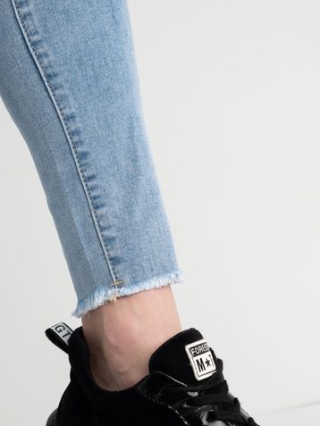 голубые женские джинсы (New Jeans, стрейчевые, 4ед. размеры норма: 25, 26, 28, 29) - фото 3