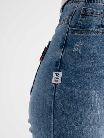 голубые женские джинсы (New Jeans, стрейчевые, 5 ед. размеры норма: 25. 25. 25, 26, 27) - фото 5