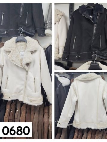 0680* выбор цвета женская дубленка, oversize, экомех (6 ед, размеры норма: S-L) выдача на следующий день - фото 2
