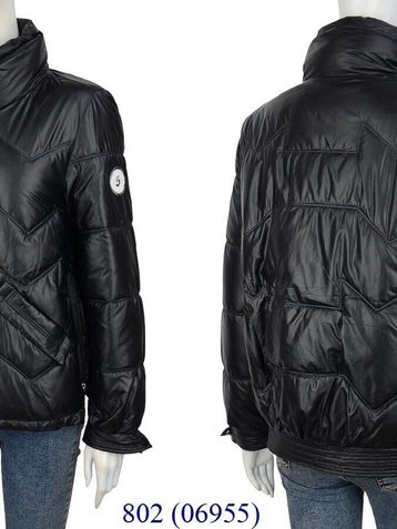 чёрная женская куртка, еврозима (5 ед, размеры норма: M-L-XL) выдача на следующий день - фото 2
