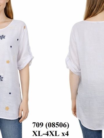 08506# выбор цвета женская футболка (4 ед, размеры батал: XL-2XL-3XL-4XL) выдача на следующий день - фото 3