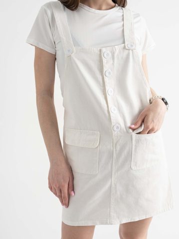 0899-10 XINYUE БЕЛЫЙ комплект из сарафана и футболки (3 ед.размеры: M.L.XL) - фото 2