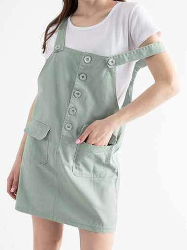 0899-72 XINYUE ОЛИВКОВЫЙ комплект из сарафана и футболки (3 ед.размеры: M.L.XL)