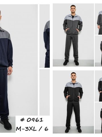 выбор цвета мужской спортивный костюм (двунитка, 6 ед, размеры норма: M-3XL) выдача на следующий день - фото 2