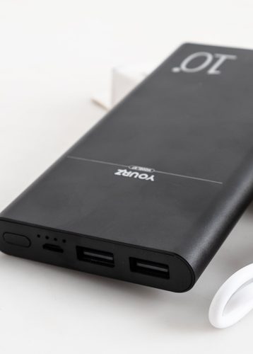 10000 Чорний павербанк металічний на 10000 мАч с 2-мя портами USB (1 од.) - фото 3