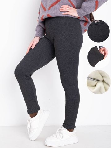 белый мех серые женские лосины (хорошо тянутся, 4 ед. размеры: 4XL. 5XL. 6XL. 7XL, соответствуют полубаталу: XL. 2XL. 3XL. 4XL) - фото 2