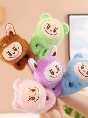 микс расцветок мягкая игрушка Labubu браслет на руку (плюшевая, 5 ед.) выдача на следующий день - фото 2
