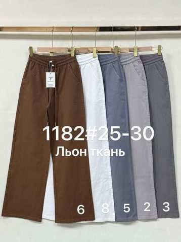 выбор цвета женские брюки (Fudeyan, лен, 6 ед, размеры норма: 25-30) выдача на следующий день - фото 2