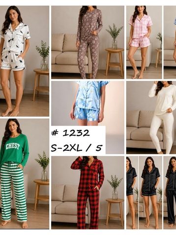 1232 # выбор модели женская пижама (5 ед, размеры норма: S. M. L. XL. 2XL) выдача на следующий день - фото 2