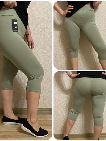 1255 # выбор цвета женские капри (хлопок, 4 ед, размеры батал: 2XL, 3XL, 4XL, 5XL) выдача на следующий день - фото 3