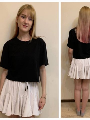 черный женский топ (трикотаж, 4 ед. размеры норма: S. М. L. XL) выдача на следующий день - фото 2