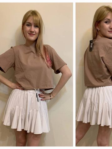 мокко женский топ (трикотаж, 4 ед. размеры норма: S. М. L. XL) выдача на следующий день - фото 2