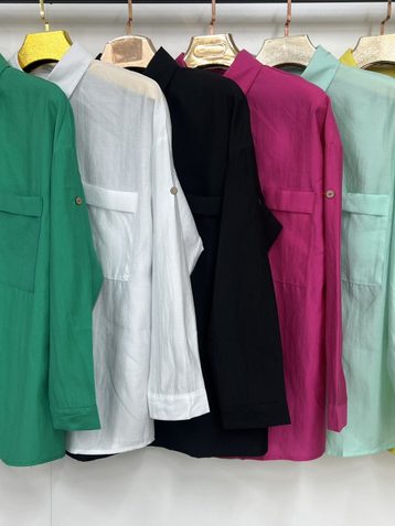 выбор цвета женская рубашка (коттон, 4 ед, размеры норма: s-xl) выдача на следующий день - фото 2