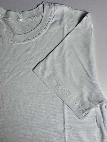 белая женская футболка (YOLA, коттон, 5 ед. размеры полубатал: M. L. XL. XL. 2XL) - фото 3
