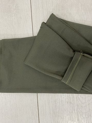 хаки женские лосины(на байке, в рубчик, 4ед, размеры норма:S. M. L. XL) выдача на следующий день - фото 6