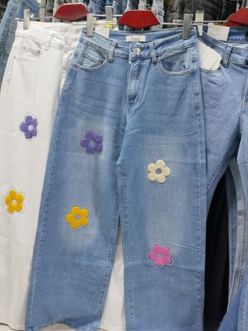 голубые женские стрейчевые джинсы New Jeans (6 ед, размеры норма: 26-31) выдача на следующий день - фото 2
