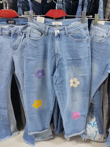 голубые женские стрейчевые джинсы New Jeans (6 ед, размеры норма: 26-31) выдача на следующий день - фото 3