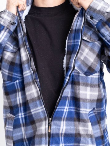 светло-синяя мужская рубашка-куртка (мех, 5 ед, размеры норма: M/L. L/XL. XL/2XL. 2XL/3XL. 3XL/4XL) - фото 6