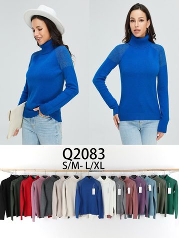микс цветов женский свитер (5 ед, размеры норма: s-xl) - фото 2