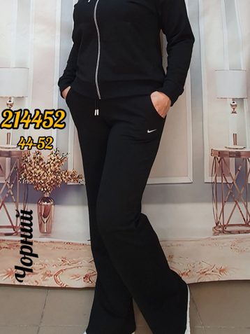 214452-12 * черный женский спортивный костюм (турецкая двунитка, 5 ед. размеры норма: 44. 46. 48. 50. 52) выдача на следующий день - фото 2