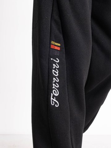 2203-1 черные мужские спортивные штаны (Godsend, флис, не кашлатятся, 5 ед. размеры полубатал: L. XL. 2XL. 3XL. 4XL) - фото 9