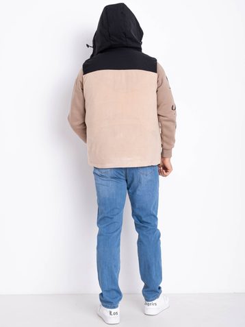 бежевая мужская жилетка (синтепон, 5 ед. размеры норма:L. XL. 2XL. 3XL. 4XL) - фото 3