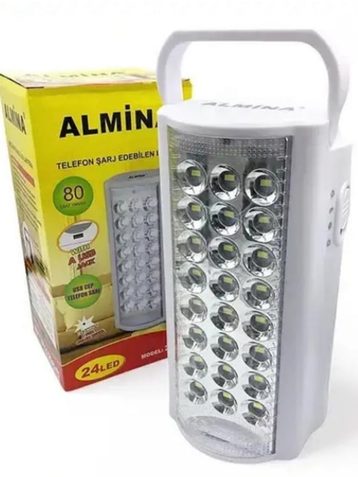 аккумуляторный фонарь Almina, с функцией Power bank (1 ед, 24 лампочки LED) - фото 2